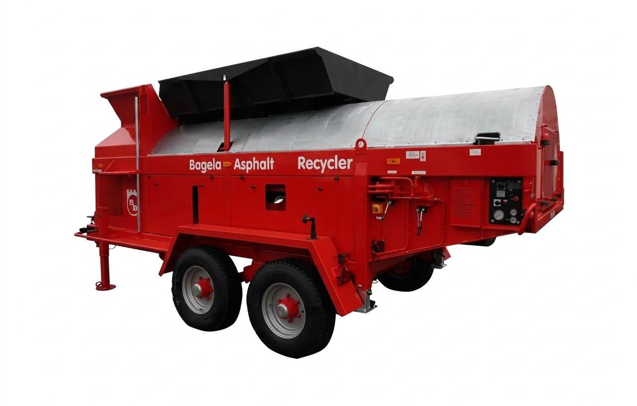 Recycler side view, hopper closed